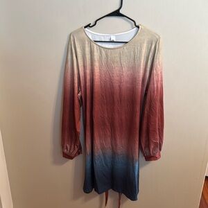 NWT Pink Daisy Ombre Tunic